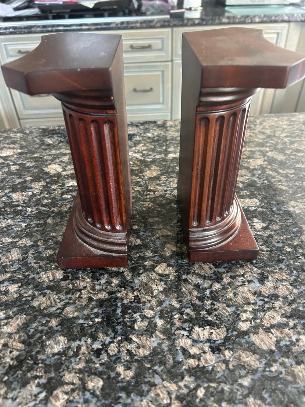 SELAMAT DESIGNS COLUMB BOOKENDS MAHOGANY